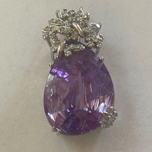 Sterling silver purple stone pendant